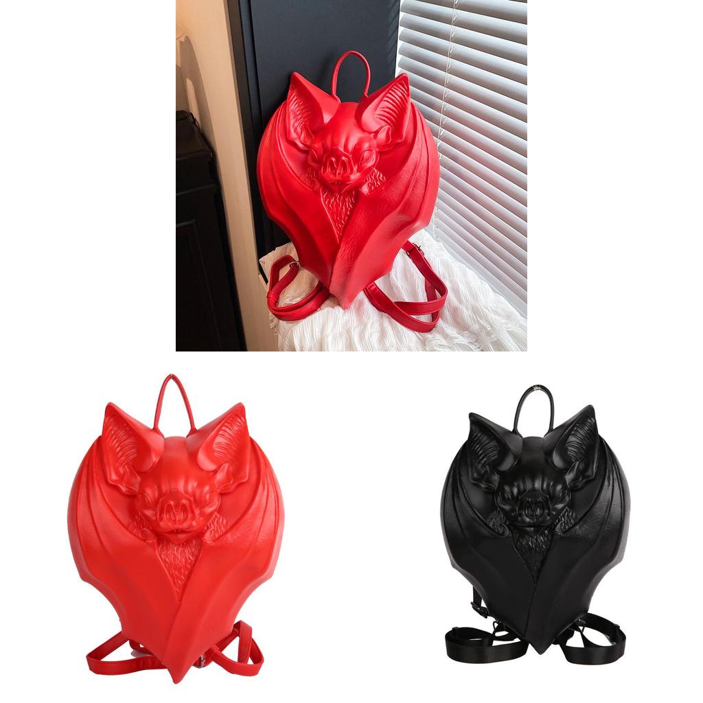Gothic Punk Style Bat Shoulder Bag With Pu Material For Casual Daily Use