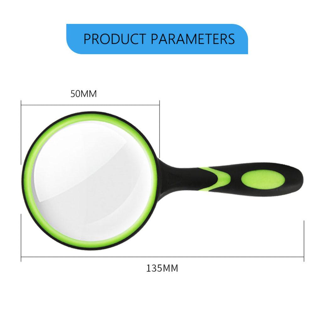 Magnifying Glass 10X For Kids Seniors Handheld Reading Magnifier 50mm Magnifying Lens For Reading Science Nature Exploration