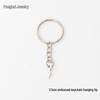 Triangle Tip Keychain Pendant, 25/30mm Keyring Chain DIY Jewelry Accessory