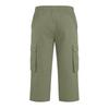 Men Drawstring Waist Multi Pocket Casual Capri Pants Loose Fit Knee Length Cargo Trousers for Outdoor Daily Wear
