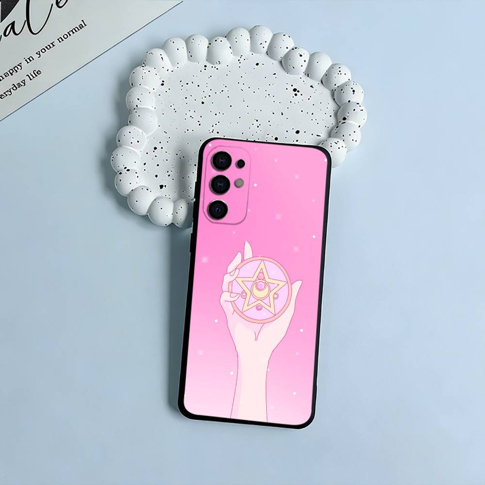

S-Sailor- Moon Black Soft Silicone Phone Case for Samsung S25, S24, S21, S22, S23, S30, Ultra, S20, Plus, FE, Lite Samsung S30plus5G