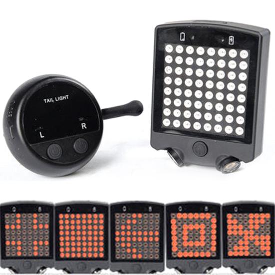 Bicycle Bike Remote Control USB Rechargeable Rear Tail Turn Signal Light Lamp