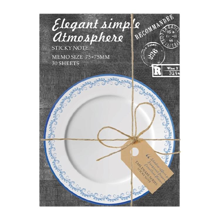 

Bowl and Dish Series Stickier Note Lovely Message Sticker Memos Pad Creative Note Pad School Supplies for Student