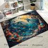 27 Style 3D Illusion Sea Underwater World Dolphin Rug for Bedroom Living Room Sofa Home Doormat Decor, Kids Non-slip Floor Mat
