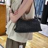 2024 Summer Versatile Hand-Woven Baguette Shoulder Bag - High-Grade Underarm Vegetable Basket Commuter Handbag
