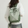 Colorblock Nylon Schulrucksack mit Reißverschlusstasche vorne Lässiger Leichter Tagesrucksack für den täglichen Gebrauch