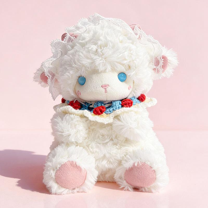 New Cartoon Sheep Plush Toy Cozy Fluffy Knitting Bouquet Sheep Stuffed Animal Doll Lovely Children  Appease Pretty Birthday Gift