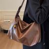 Retro Fashion Large Capacity Tote Bag Women 2025 New Casual Leather Shoulder Bag Premium Trendy Messenger Bag