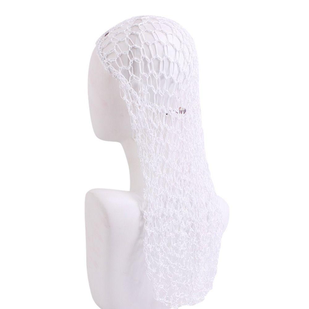 Night Cap Mesh Hair Net Elastic Hair Care Sleeping Hat Fashion Long Crochet Hair Snood  Women