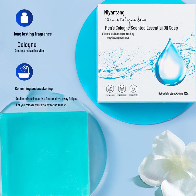 Spot Men's Refreshing Cologne Face Wash & Essential Oil Bath Soap
