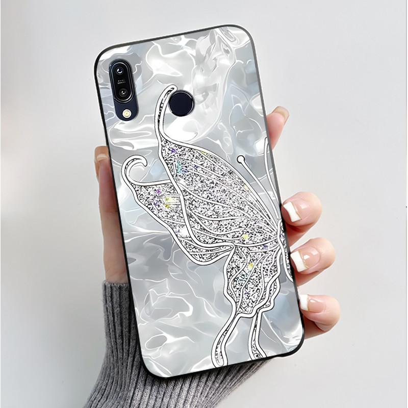 For Asus Zenfone Max (M1) ZB555KL Max Pro (M1) ZB601KL ZB602K Case Soft Silicone Black Cover Cute Flower Cartoon Phone Casing