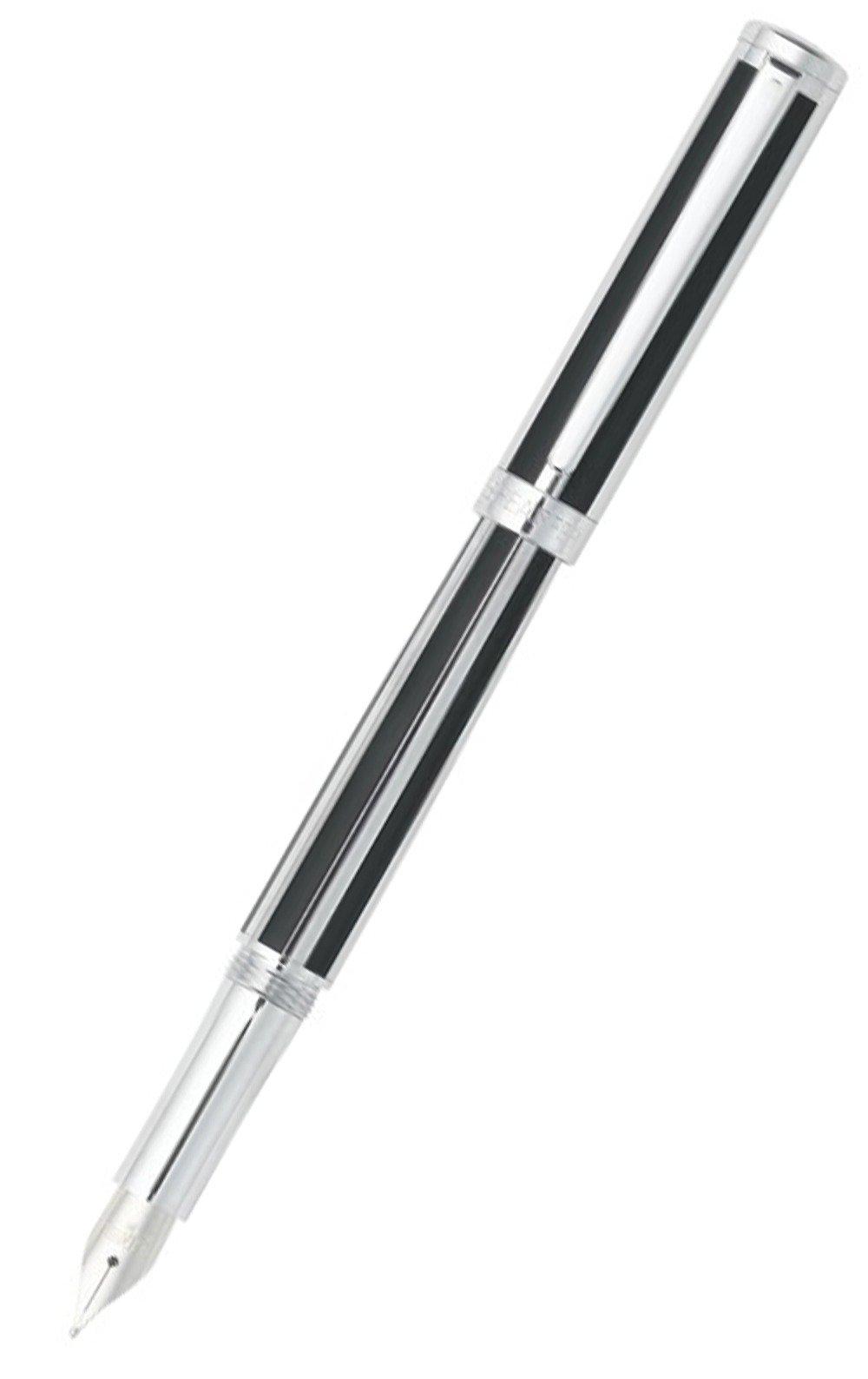 

Sheaffer Intensity Jot Black Stripe Fountain Medium Officially Imported ITS9233PN-M Pen, Nib, Dual-Use,