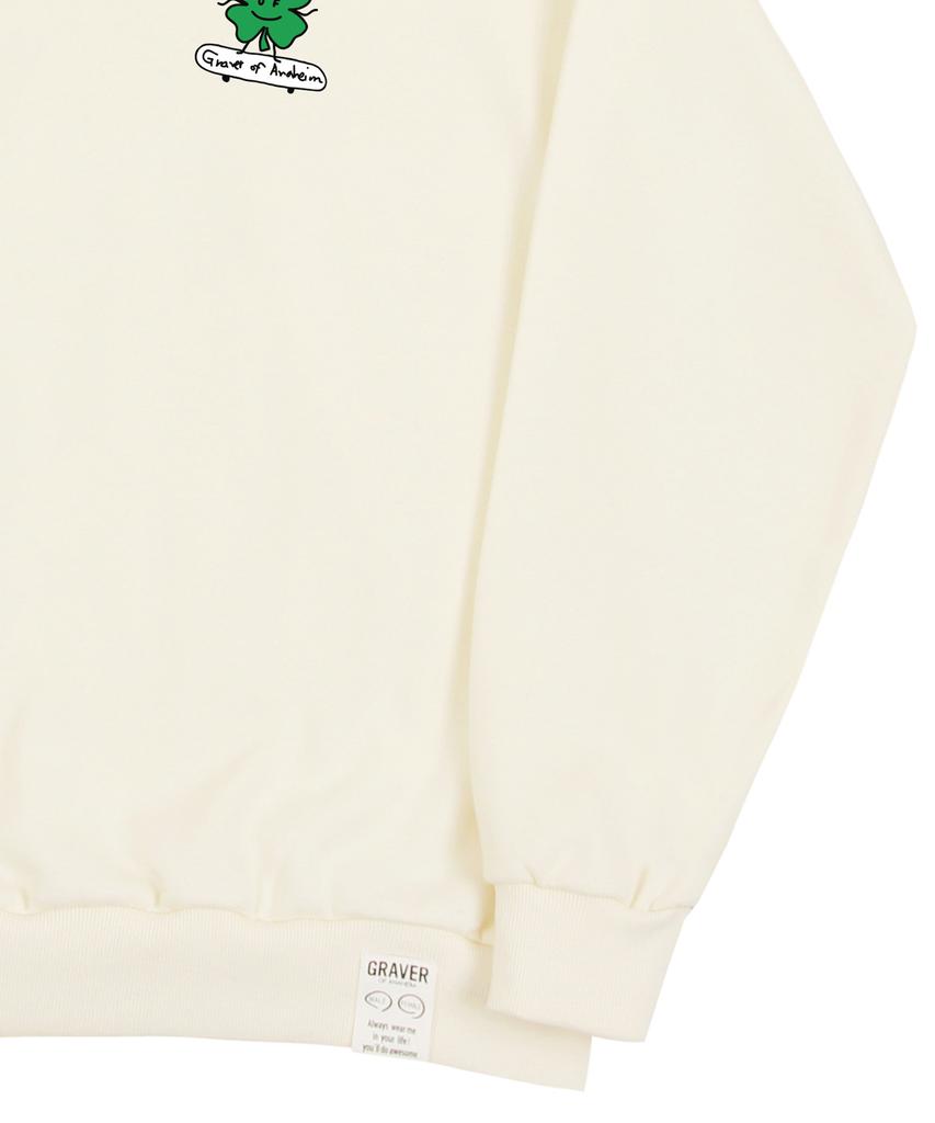 GRAVER [Unisex] Clover Board Sweatshirt_Cream
