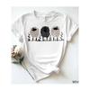 European Size Women's Pure - Polyester White T - Shirt: Adorable Sheep Trio Theme