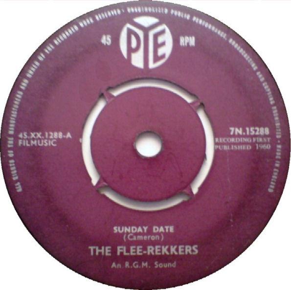 

7inch Record FLEEREKKERS Sunday Date 7N15288 Pye Records 1960 UK Rock Used