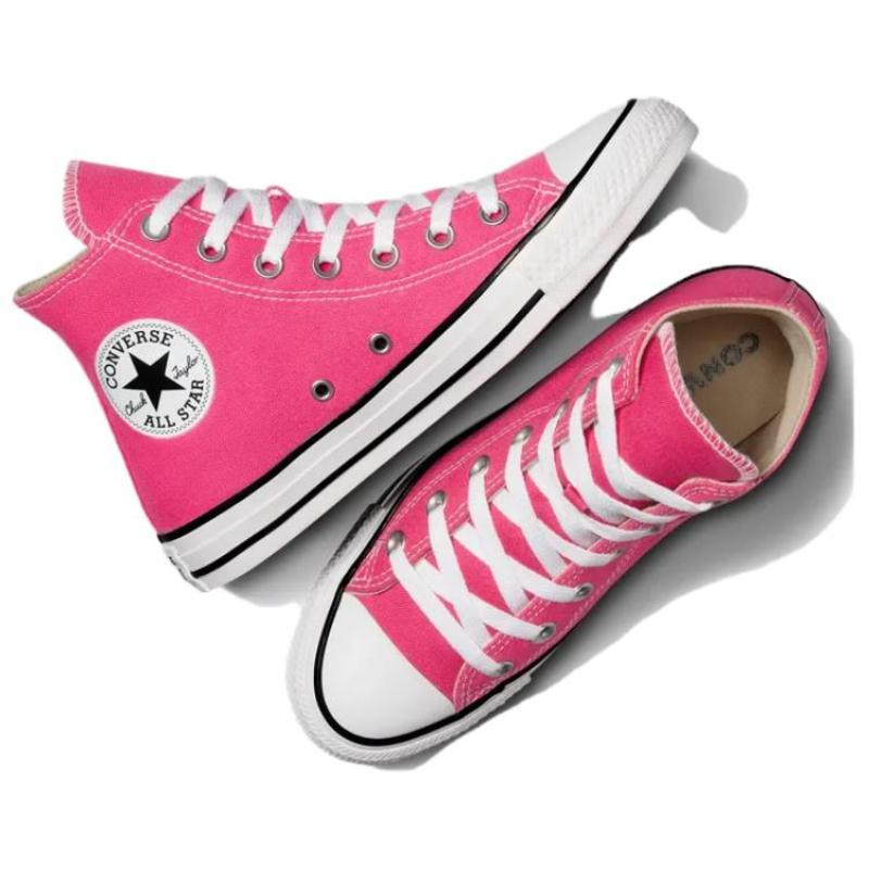 Converse Chuck Taylor All Star Comfortable and Versatile High Top Canvas Shoes Unisex Pink