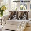 2pcs 2Pcs Cute Tabby Cat Throw Pillow Covers 2D Flat Print Decorative Cushion Cases For Sofa Bedroom Living Room Cushion cover