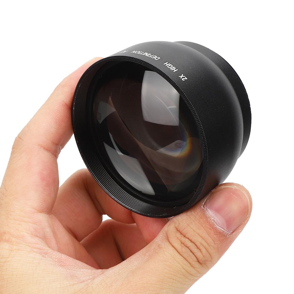 52MM 2X Aluminum Alloy Magnification Additional Lens for All 52MM Diameter Camera Lenses