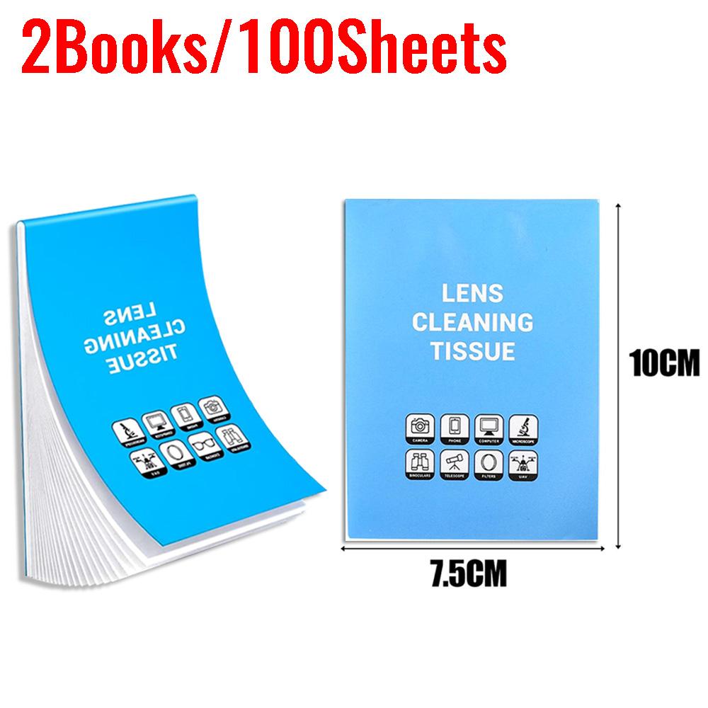 

100-300Sheet Universal Lens Cleaning Tissue 10*7.5cm Camera Lens Cleaning Paper Soft Wipes Booklet for Phone/Lens/Optics Glasses