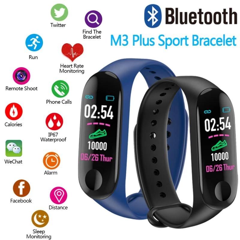 Buy M3 Plus Bluetooth Smart Bracelet Sports Waterproof Smart Band Sports  Fitness Tracker Realtime Heart Rate Blood Pressure Blood Oxygen Tester at  affordable prices — free shipping, real reviews with photos — Joom