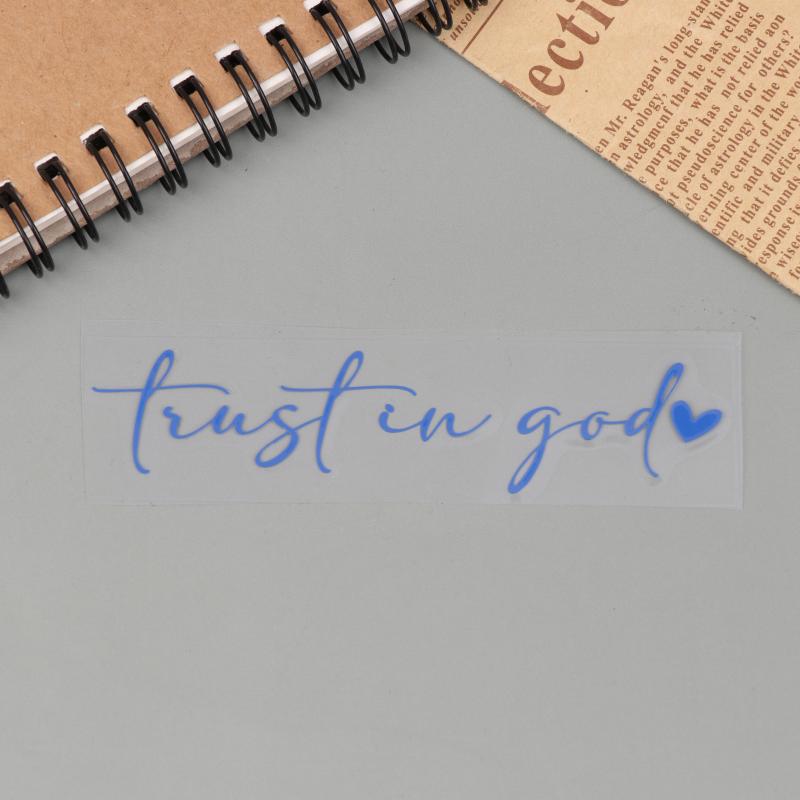 

Trust In God Heart Car Rear View Mirror Sticker Decal Faith Bible Verse Christian Church Auto Vehicle Bumper Decor синій