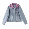 Spring 2025 Women's Spot Denim Jacket with Detachable Hood - Versatile Fashion MZ130