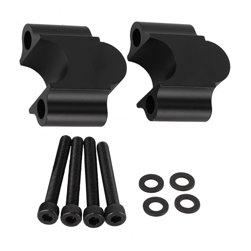 Aluminum Alloy Handbar Riser 7Celsius8 22mm Motorcycle Handbar Rising Clamp(Black)