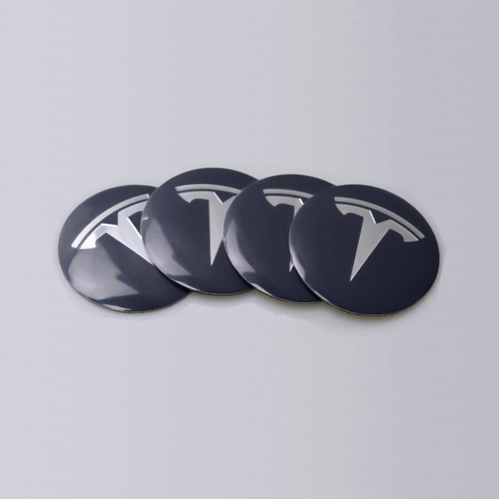 Car Sticker Tesla 56mm Original Car Wheel Center Hub Caps Sticker Cover For Tesla Model Y Model 3 2017-2023/MODEL3 Highland 2024