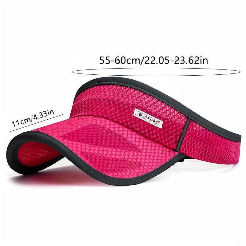 1Pc Mesh Visor Sun Hat For Running, Lightweight, Unisex, Outdoor Summer Sports Cap With Extended Brim, Breathable Sports Style
