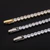 Women's Zircon Bling Hip Hop Bracelet - Electroplated Round Tennis Bangle