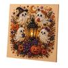 Quirky Halloween Art Projects Ghost Faux Pearl DIY Kit, Spooky 3D Bead Cool Pattern Kits Painting Crafts, Gothic Wall for Adults Beginners Decoration