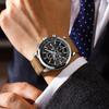 POEDAGAR Functional Luxury Man Wristwatch Date Waterproof Luminous Chronograph Men Watch Male Leather Quartz Watches