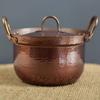 Handcrafted Copper Pot,Hot Pot Cooking Utensil for Boiling,Simmering and Pasta Stewing,With Lid 16.5 Cm Handheld Portable Pots