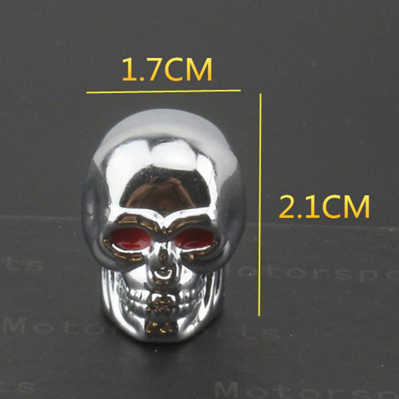 4pcs Skull Valve Caps ABS Car Wheel Plugs For Alloy Wheels Tire Valve Cap Auto Valve Cover Nipple Caps For Cars Motorcycles Bike Stem Caps1