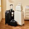Women’s Durable Leather Trolley Suitcase: New Model, Mother-Child Carry-On with Lock