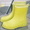 New dopamine women's short tube fashion rain shoes non-slip and wear-resistant waterproof rain boots camping water shoes glue shoe cover shoes