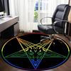 1pc Baphomet, Occult Office Round Area Rug, Under Office Chairs Bedroom Living Room Home Decor, Room Deco, Available in Various Sizes