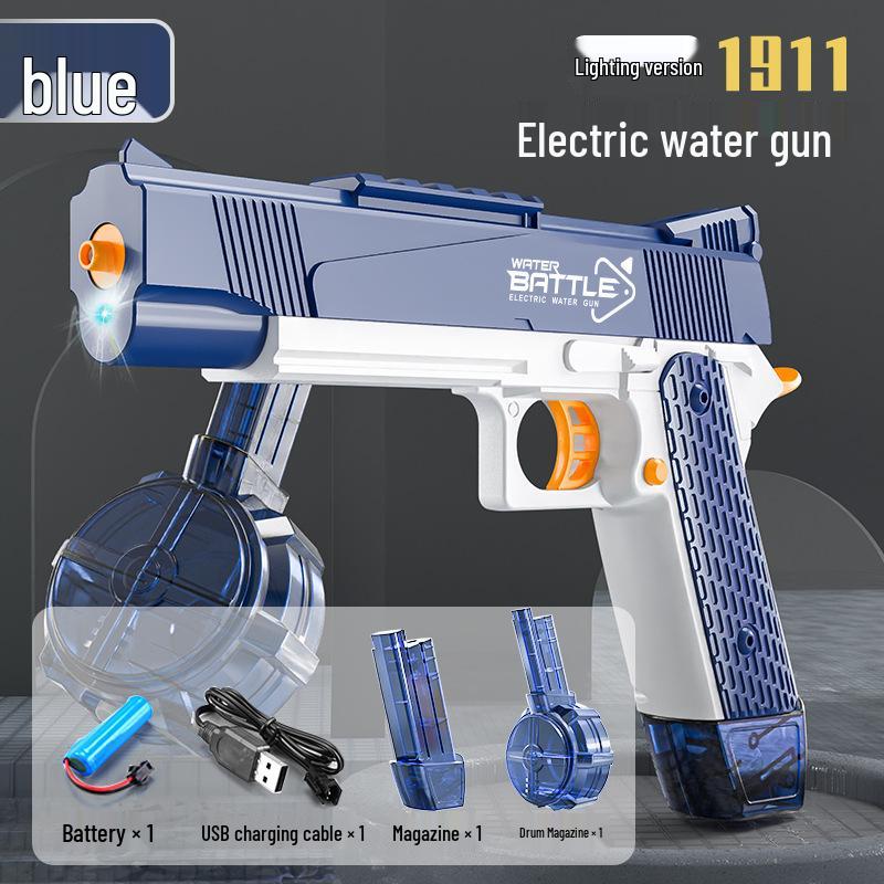 

Электрический водяной пистолет 1911: Полностью автоматическая игрушка с непрерывным огнем для летнего веселья, фестивалей с брызгами и тимбилдинга в бассейне.