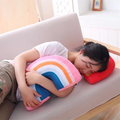 Regenbogen Plüschkissen Babyspielzeug Superweich Dekoratives Stofftierkissen Cartoon Dekorieren Raumdeko Weihnachtsgeschenke Geschenke für Freunde