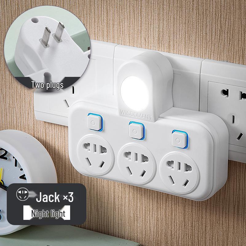 Wireless Multifunctional 2-Pin Plug Strip & Adapter