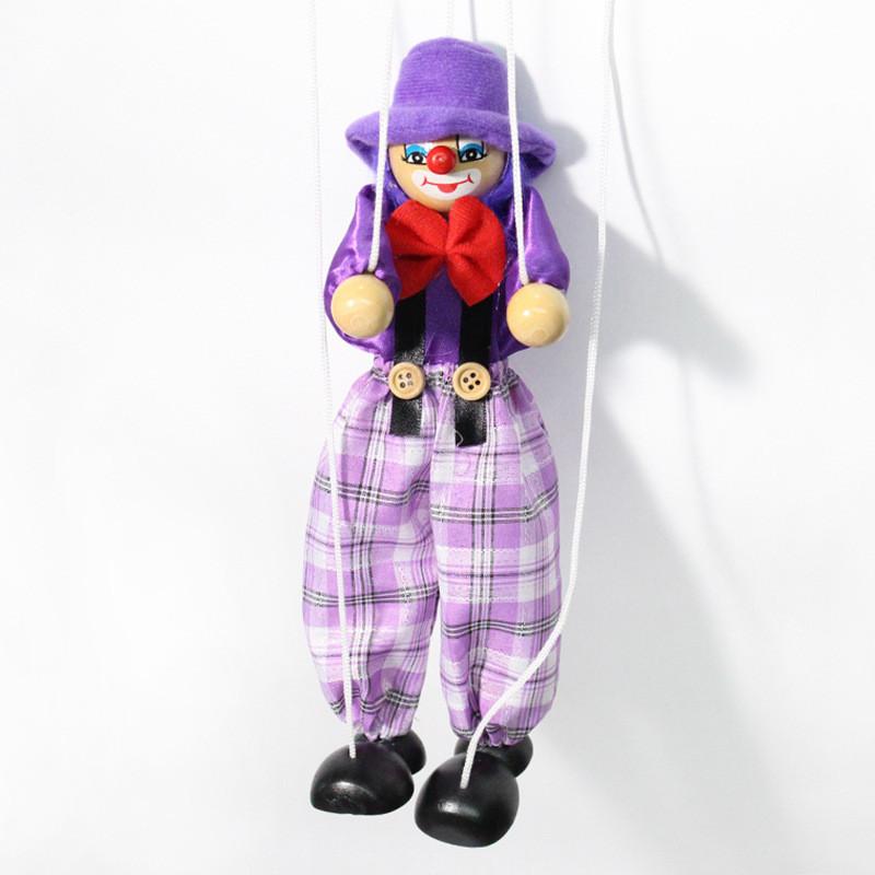 Children Marionette Clowns Shadow Doll Handicrafts Wooden Toys Kids Cute Gift