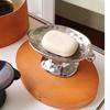 Ceramic Double-Ear Soap Dish, Vintage Double-Ear Soap Dish With High Stand, Suitable For Home Decoration, Bathroom Soap Storage