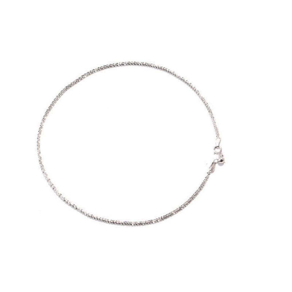 Korean Style S925 Sterling Silver Minimalist Necklace - Trendy Shimmering Italian Chain for Women