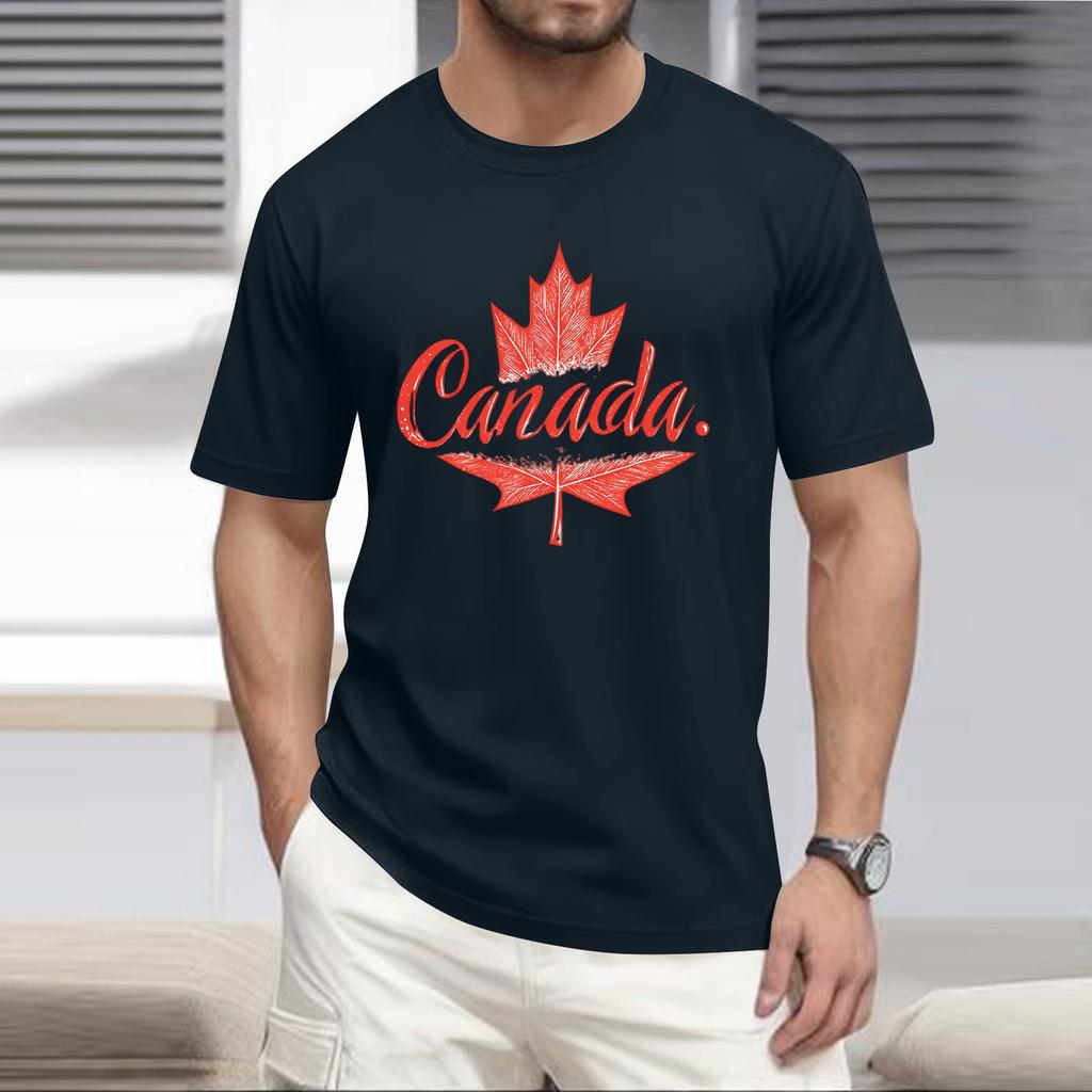 Men's -neck Casual Printed Short-sleeved T-shirt Top