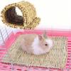 1pc Pet Rabbit/Hamster Woven Grass Mat, Pet Grass Pad, Grass Nest, Straw Woven Pet Bed