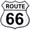 Decorative Route 66 Sign Black and White Cast Iron