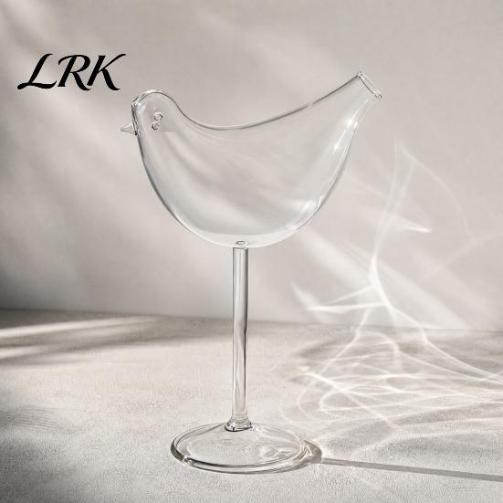 Bird Bam Glasse Cocktail Glass, 150ml Novelty Shaped Wine Stemware, Creative Coupe Anniversary Glass for Bar Party, Gift Women Lovers Thickened Rim
