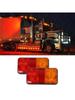 1 Pair 12V 10 LED Turn Signal Brake Running Tail Stop Light LED Trailer Tail Light Shockproof Amber Red Taillight Lamps