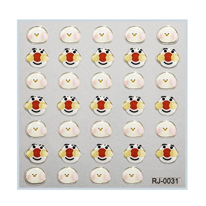5D Cartoon Nagelsticker für Nagelkunst Geprägte Gravierte Nagelaufkleber Nagelzubehör Halloween Nageldekoration