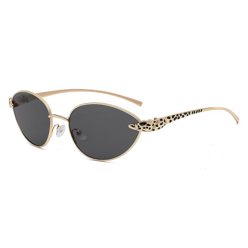 Retro Oval Metal Frame Sunglasses With Uv400 Protection For Fashion And Outdoors